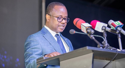 Dr Maxwell Opoku-Afari (left), First Deputy Governor, BoG, delivering a message at the GCB Bank 70th Anniversary launch. Pictures: DOUGLAS ANANE-FRIMPONG Dr Maxwell Opoku-Afari (left), First Deputy Governor, BoG, delivering a message at the GCB Bank 70th Anniversary launch. Pictures: DOUGLAS ANANE-FRIMPONG