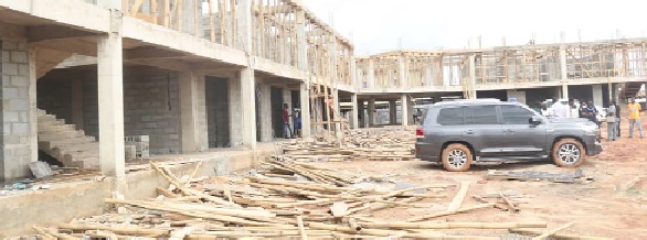 The current state of the Oda Central Market undergoing reconstruction 