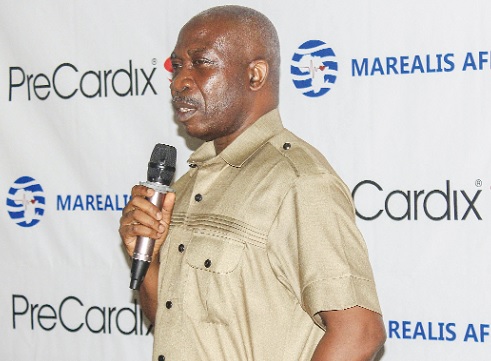 Prof. Mark Tettey, Ag. Director, National Cardiothoracic Centre, delivering his presentation. Picture: ERNEST KODZI Prof. Mark Tettey, Ag. Director, National Cardiothoracic Centre, delivering his presentation. Picture: ERNEST KODZI