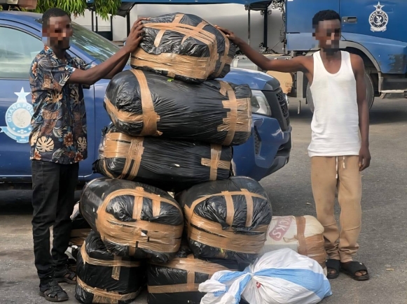 'Wee': Police in Accra arrest two suspects in possession of 11 large parcels of narcotics