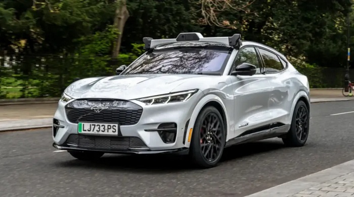 A specially adapted Wayve-powered autonomous vehicle on the streets of London
