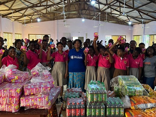 High Powered Ministries present 1000 pads to Baatsona TWMA JHS