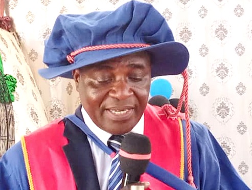 Dr Erasmus K. Norviewu-Mortty, Principal of Saint Vincent College of Education, addressing the graduates Dr Erasmus K. Norviewu-Mortty, Principal of Saint Vincent College of Education, addressing the graduates