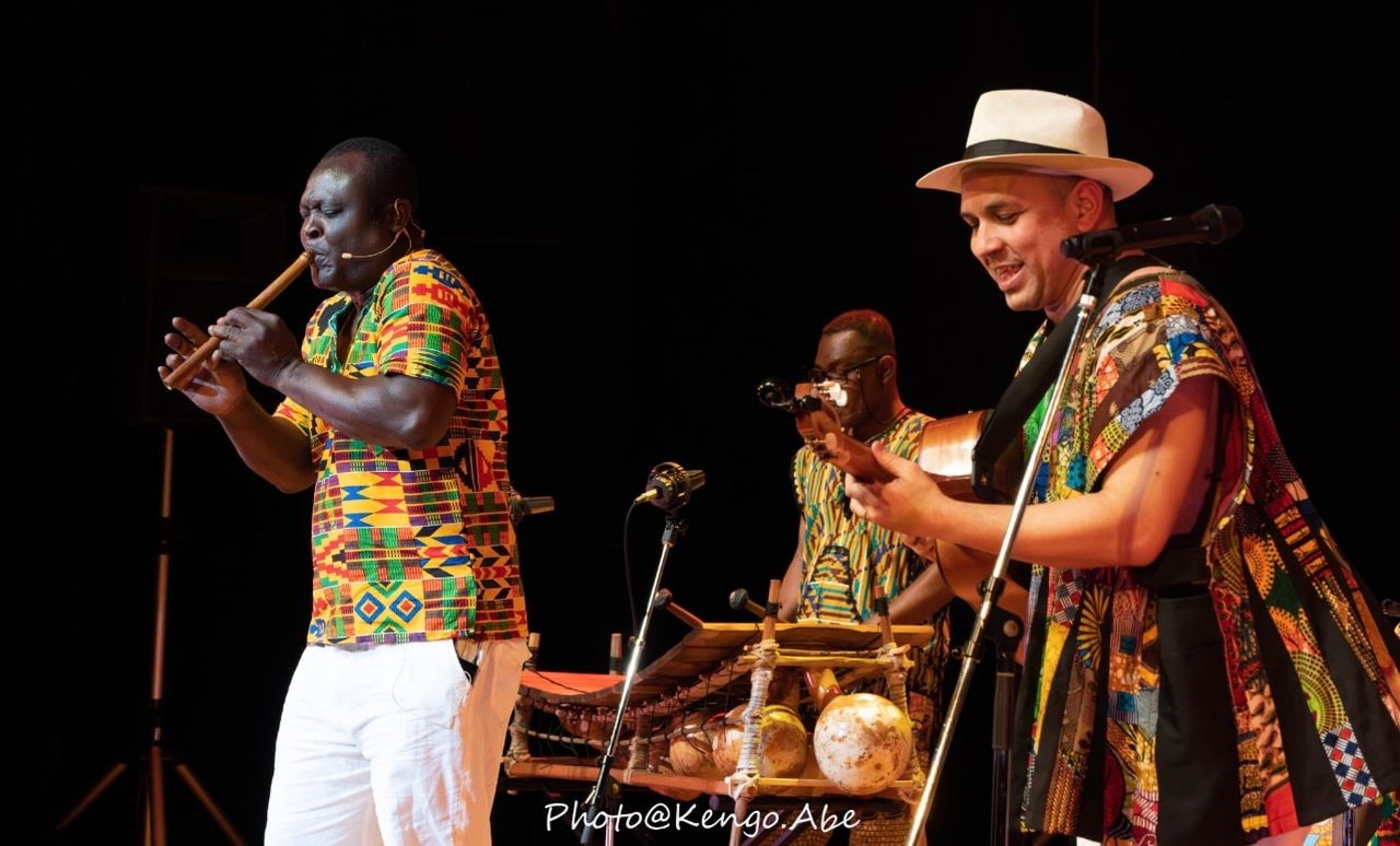 Dela Botri (left) on stage with some members of the band. Pictures: Kengo Abe Dela Botri, Cuban musicians thrill Japanese audience