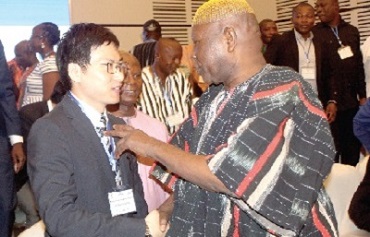 Alhaji Mahama Asei Seini (right), Deputy Minister of Health, in a chat with Osamu Ishida (left), First Secretary, Embassy of Japan, at the forum. Picture: ESTHER ADJORKOR ADJEI Alhaji Mahama Asei Seini (right), Deputy Minister of Health, in a chat with Osamu Ishida (left), First Secretary, Embassy of Japan, at the forum. Picture: ESTHER ADJORKOR ADJEI
