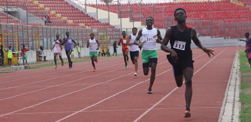 Both boys and girls' races were keenly contested Boys 200m
