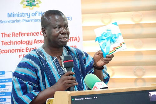 Dr Baffour Awuah, Director, Technical Coordination, Ministry of Health, launching the Reference Case for Health Technology Assessment in Accra. Picture: ELVIS NII NOI DOWUONA Dr Baffour Awuah, Director, Technical Coordination, Ministry of Health, launching the Reference Case for Health Technology Assessment in Accra. Picture: ELVIS NII NOI DOWUONA