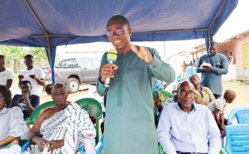 Dr Afake Hornametor, Head of the National Eye Care Unit of the Ghana Health Services, addressing participants during the ceremony Dr Afake Hornametor, Head of the National Eye Care Unit of the Ghana Health Services, addressing participants during the ceremony