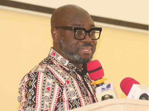 Prof. Lord Mensah speaking at the forum