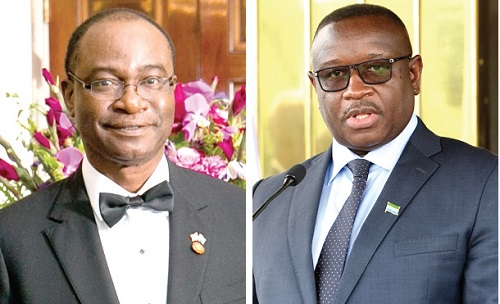 Julius Maada Bio — Incumbent President of Sierra Leone, Samura Kamara — Opposition Leader of Sierra Leone Julius Maada Bio — Incumbent President of Sierra Leone, Samura Kamara — Opposition Leader of Sierra Leone