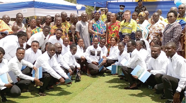 A total of 72 young indigenes of Ahafo have graduated under Newmont Africa’s Construction Worker Training Programme (CWT) held at Terchire, Tano North Municipality of the Ahafo Region A total of 72 young indigenes of Ahafo have graduated under Newmont Africa’s Construction Worker Training Programme (CWT) held at Terchire, Tano North Municipality of the Ahafo Region