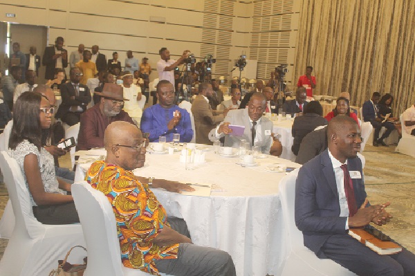 Participants at the meeting. IMF programme designed to be extended — Prof. Bokpin