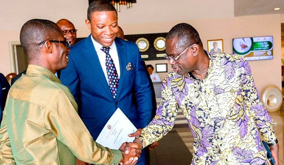 From left to right: Charles Obeng, Greater Accra Regional Director, GTA, Joseph Nartey General Manager, AH Hotel and Conference Dr Joseph Siaw Agyepong, Chairman, Jospong Group of Companies From left to right: Charles Obeng, Greater Accra Regional Director, GTA, Joseph Nartey General Manager, AH Hotel and Conference Dr Joseph Siaw Agyepong, Chairman, Jospong Group of Companies