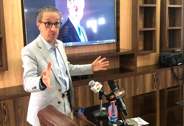 Prof. Ridwan Shabsigh, Urologist, Cornell University, New York, speaking at the lecture