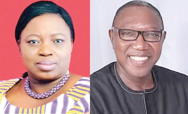  Akanvariba Lydia Lamisi (left) — MP for Tempane, going unopposed, and Dr Clement Apaak — MP for Builsa South, going unopposed
