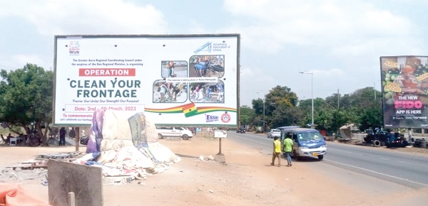 Some of the AAG-sponsored billboards in support of the Operation Clean Your Frontage campaign