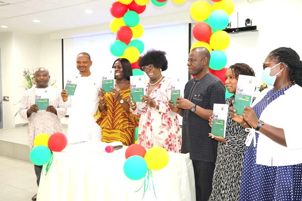 Tina Mensah (middle) with Dr Patrick Kuma-Aboagye (3rd from right), Director-General, Ghana Health Service, and some health sector workers launching the Strategic Plan Tina Mensah (middle) with Dr Patrick Kuma-Aboagye (3rd from right), Director-General, Ghana Health Service, and some health sector workers launching the Strategic Plan