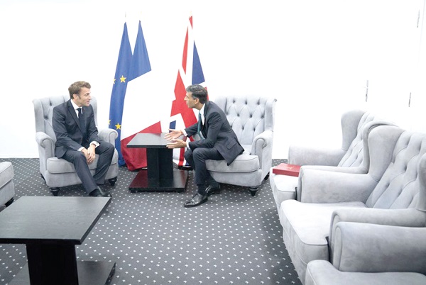 Rishi Sunak (right), British Prime Minister, with Emmanuel Macron, President of France, during a bilateral meeting during the COP27 summit Rishi Sunak (right), British Prime Minister, with Emmanuel Macron, President of France, during a bilateral meeting during the COP27 summit