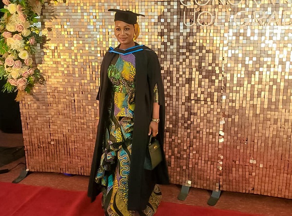 Samira Bawumia in her graduation gown Samira Bawumia in her graduation gown