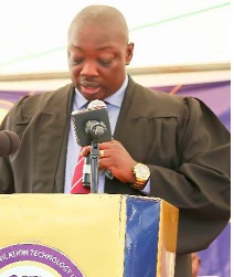 • Prof. Emmanuel Afoakwa (inset) addressing the students during the matriculation • Prof. Emmanuel Afoakwa (inset) addressing the students during the matriculation