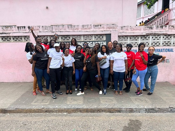 The volunteers from PwC Ghana PwC IWD Jamestown
