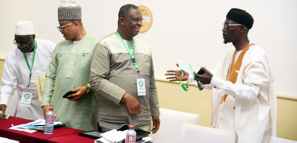 • Sheikh Armiyawo Shaibu (right) of the Office of the National Chief Imam interacting with Dr Cyril Fayose, General Secretary of the Christian Council. With them is Ben Abdallah Banda (left), Chairman of the National Hajj Board • Sheikh Armiyawo Shaibu (right) of the Office of the National Chief Imam interacting with Dr Cyril Fayose, General Secretary of the Christian Council. With them is Ben Abdallah Banda (left), Chairman of the National Hajj Board