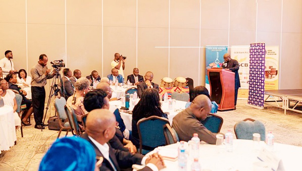 John Kofi Adomakoh, MD of GCB Bank Plc, delivering his address John Kofi Adomakoh, MD of GCB Bank Plc, delivering his address