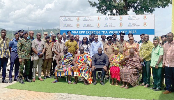 The simulation exercise team, VRA officials and the leaders of the communities where the exercise took place The simulation exercise team, VRA officials and the leaders of the communities where the exercise took place