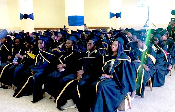 A section of the graduates at the ceremony A section of the graduates at the ceremony