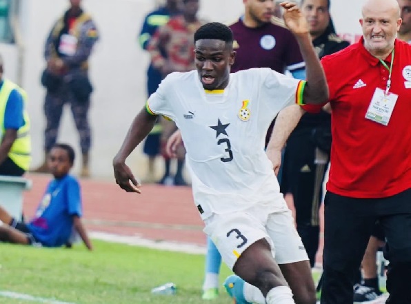 Ernest Nuamah playing for the Black Meteors last March