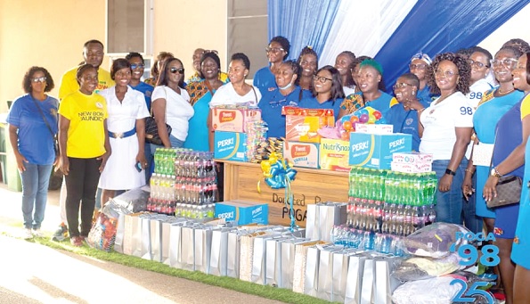 The old students making a donation at the Children’s Ward of the Ho Teaching Hospital The old students making a donation at the Children’s Ward of the Ho Teaching Hospital