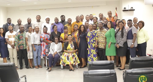 Public service communication officers with the training facilitators after the event Public service communication officers with the training facilitators after the event