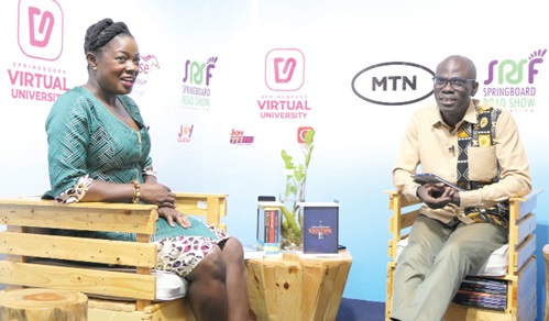 Lucy Quist (left) being interviewed by Rev. Albert Ocran