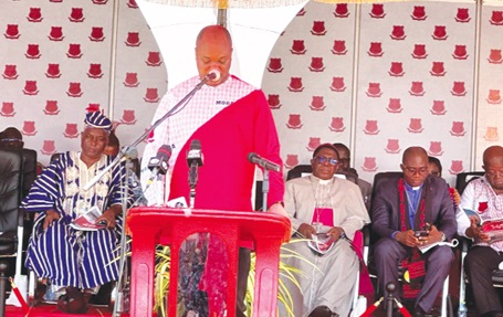 Dr Ofori-Adjei (inset) addressing some of the MOBA ’93 members at the programme