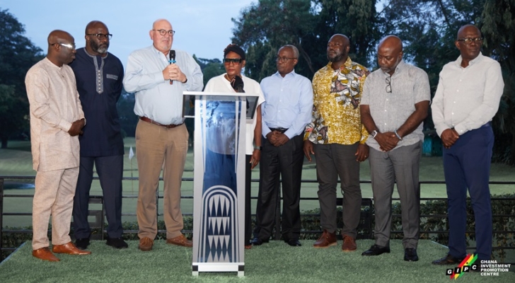 Sjoerd Grueter (third from left), Captain of the Achimota Golf Club, launching the Legends Tour Ghana in the company of officials of the club, Ghana Investment Promotions Centre, and the Ghana Tourism Authority Officials launch Legends Tour