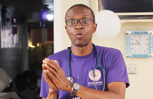 Dr Kojo Ahor-Essel, Senior Specialist Paediatrician, speaking at the event