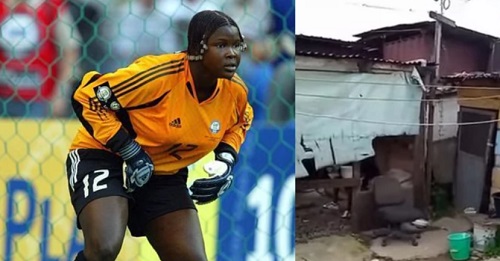 VIDEO: See the wooden structure former Ghanaian women's football star goalie Memunatu Sulemana resides in VIDEO: See the wooden structure former Ghanaian women's football star goalie Memunatu Sulemana resides in