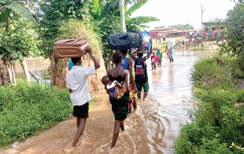 The flood disaster affected the old and the young at Mepe in the Volta Region