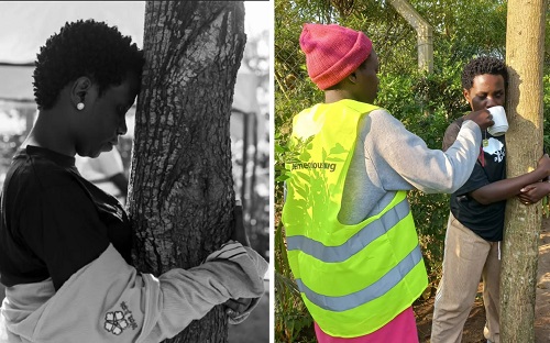 Ugandan climate activist aims for "Longest Tree Hug" world record Ugandan climate activist aims for "Longest Tree Hug" world record