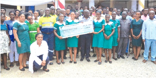 The scholarship beneficiaries with officials of the Edikan Trust Fund and Perseus Mining Ghana Limited The scholarship beneficiaries with officials of the Edikan Trust Fund and Perseus Mining Ghana Limited