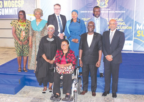 Lariba Zuweira Abudu (4th from left back row), Minister of Gender, Children and Social Protection, with some of the dignitaries at the summit. With them is Afisah Zakariah (2nd from left back row), Chief Director of the Ministry. Picture: ERNEST KODZI Lariba Zuweira Abudu (4th from left back row), Minister of Gender, Children and Social Protection, with some of the dignitaries at the summit. With them is Afisah Zakariah (2nd from left back row), Chief Director of the Ministry. Picture: ERNEST KODZI