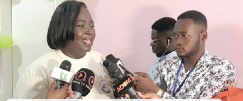 Evelyn Kyereh (left), Chief Ocularist at the Ocular Prosthesis Unit, Korle Bu Teaching Hospital, speaking to the media Evelyn Kyereh (left), Chief Ocularist at the Ocular Prosthesis Unit, Korle Bu Teaching Hospital, speaking to the media