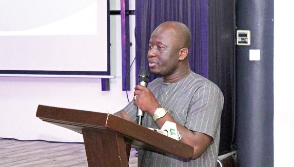 Federick O. Adom (left), Deputy Minister of Transport, speaking at the launch of the Ghana Highway Code. Picture: ERNEST KODZI Federick O. Adom (left), Deputy Minister of Transport, speaking at the launch of the Ghana Highway Code. Picture: ERNEST KODZI