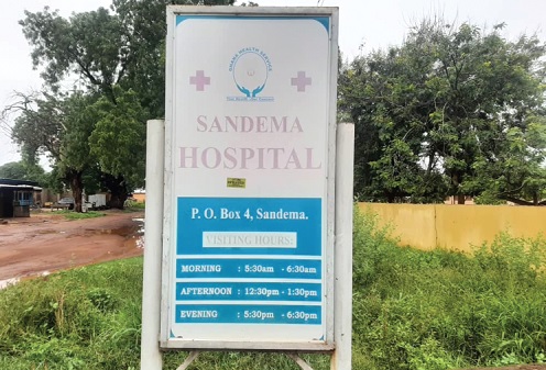 The hospital's signpost