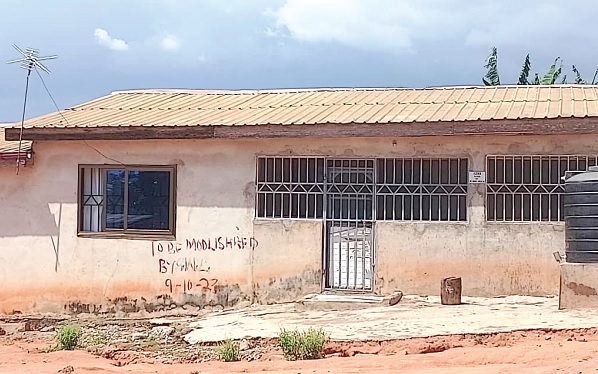 One of the affected houses One of the affected houses