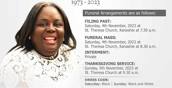 Jayne Buckman-Owoo to be buried on November 4