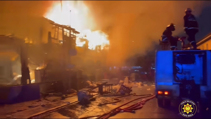 Fire destroys 32 rooms at Accra Central Police Barracks Annex – Firefighter critically injured