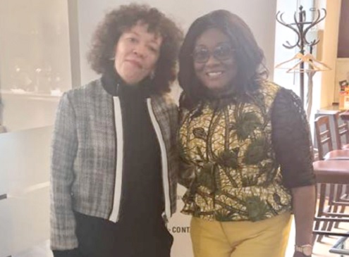 Gina Ama Blay (right) Ghana’s Ambassador to Germany, with Yasmin Lenth at a recent Table Media encounter in Berlin Gina Ama Blay (right) Ghana’s Ambassador to Germany, with Yasmin Lenth at a recent Table Media encounter in Berlin