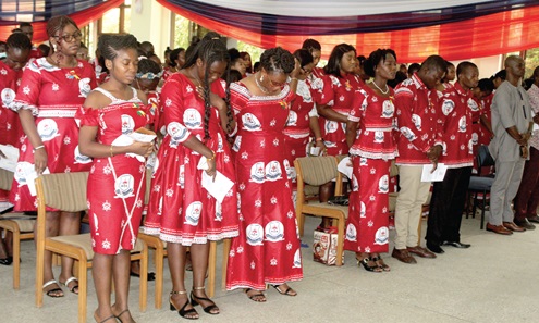 Some of the matriculants at the swearing-in ceremony. Picture: ESTHER ADJORKOR ADJEI Some of the matriculants at the swearing-in ceremony. Picture: ESTHER ADJORKOR ADJEI