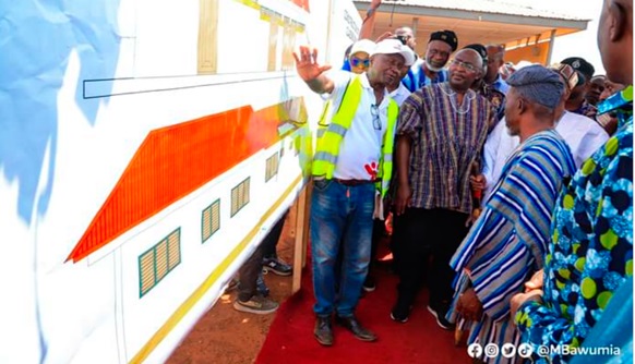 Dr Bawumia being briefed on the artist’s impression of some the projects Dr Bawumia being briefed on the artist’s impression of some the projects